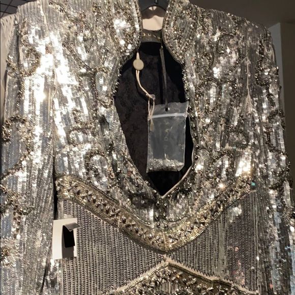 Dundas georgette dress with sequins - Picture 6 of 7